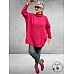 No.1 By OX Gebreide Poncho-Trui Magenta Pink